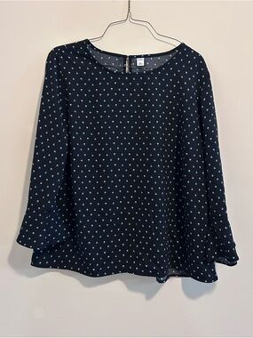 Old‎ Navy Black Blouse with colorful Dot Print